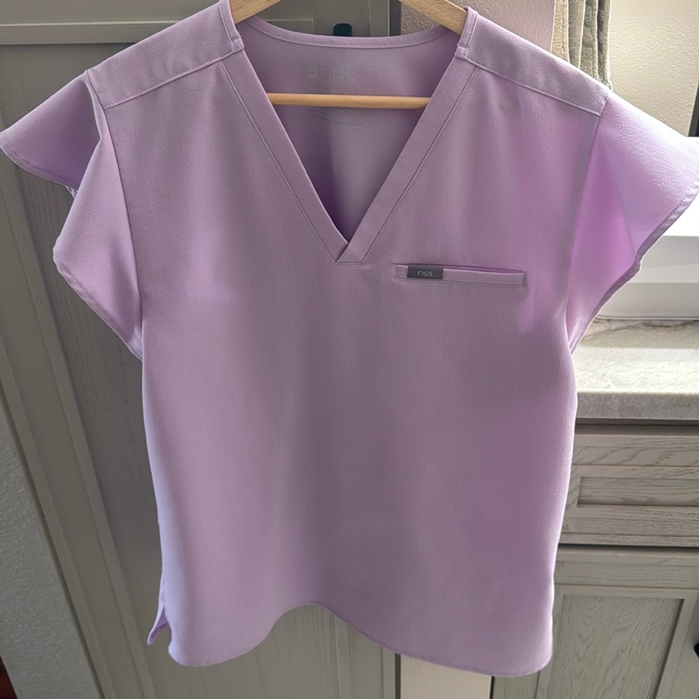 Figs Flutter scrub top